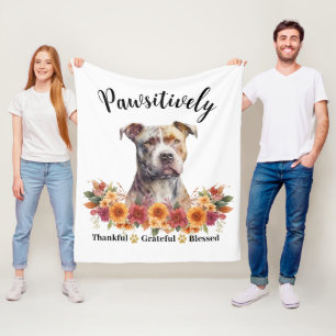 Paw-sitiv dankbar gesegnet süßer Hund Fleecedecke