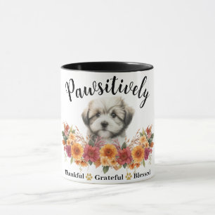 Paw-sitiv dankbar gesegnet süßer Hund Tasse