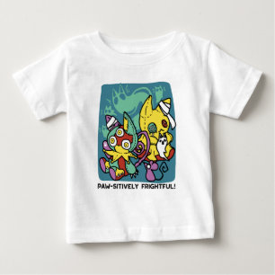 Paw-sitiv gruselig Monströse Halloween-Katzen Baby T-shirt