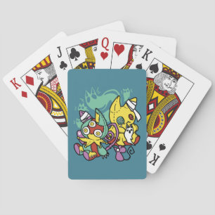 Paw-sitiv gruselig Monströse Halloween-Katzen Spielkarten