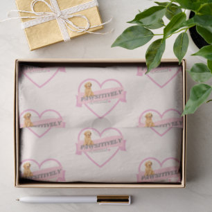 Paw-sitiv Lecker   Graue weiche Creme rosa Herz Seidenpapier