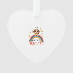 Paw-sitiv Magischer Welpe Vintage Regenbogen Engel Ornament