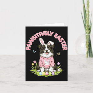 Paw-sitiv Ostern Border Collie Hasenohren Eier Karte