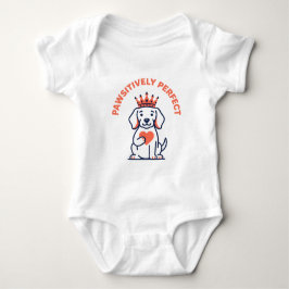 Paw-sitiv perfektes königliches Hunde-Nursery-Deko Baby Strampler