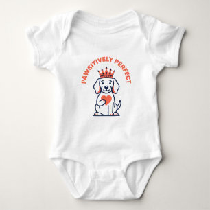 Paw-sitiv perfektes königliches Hunde-Nursery-Deko Baby Strampler
