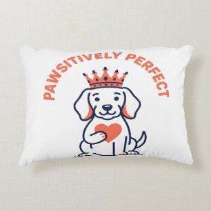 Paw-sitiv perfektes königliches Hundeschlafzimmer- Dekokissen