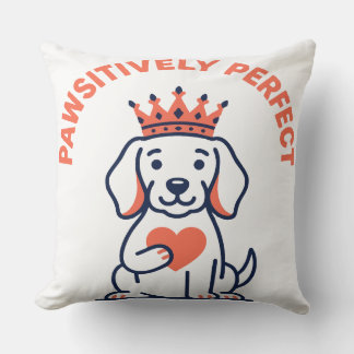 Paw-sitiv perfektes königliches Hundeschlafzimmer- Kissen