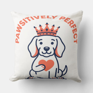 Paw-sitiv perfektes königliches Hundeschlafzimmer- Kissen