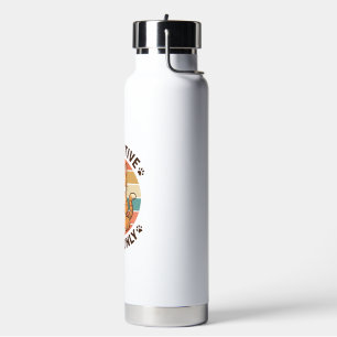 Paw-Sitive Vibes Only Meditierende Katze Retro-Des Trinkflasche