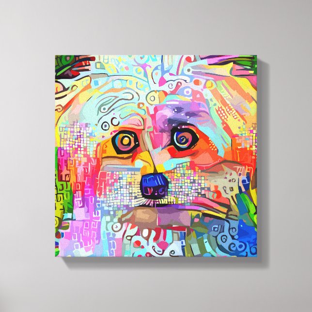 Paw-sitive Vibes Stretched Canvas Print Leinwanddruck (Vorderseite)