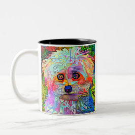Paw-sitive Vibes-Tasse Zweifarbige Tasse