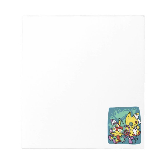 Paw-sitively Frightful | Monstrous Cats Halloween  Notizblock (Vorderseite)