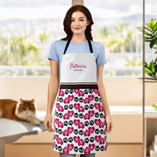 Paw-some Personalisierter Name Haustier Pfotenabdr Schürze