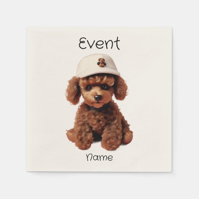 “Paw-ty Perfect” – Puppy Favor Bags Serviette (Vorderseite)