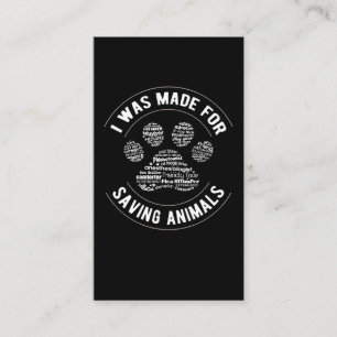 Paw Veterinary Technician Tierarzt Visitenkarte