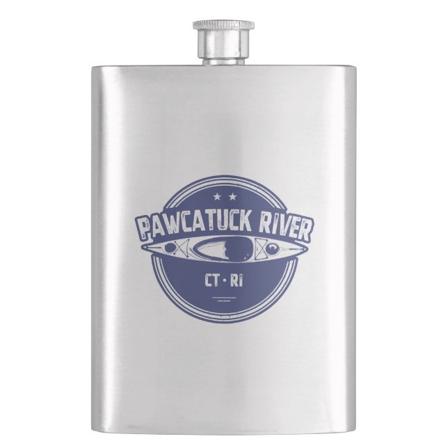 Pawcatuck River Connecticut Rhode Island Kayaking Flachmann (Vorderseite)
