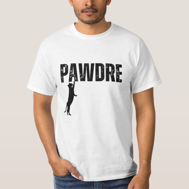 Pawdre Funny Cat Vater T-Shirt (Vorderseite)