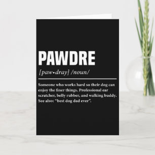 Pawdre Lustige Definition Hund Papa Cute Für Papa  Karte