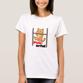 Pawerful - Lustiges Gym T-Shirt Für Katzenliebhabe