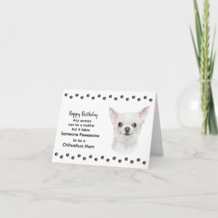 Pawesome Best Chihuahua Mama Happy Birthday Karte