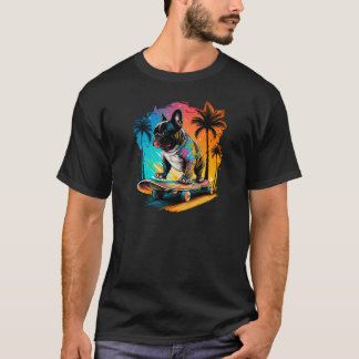 Pawesome Pug Skating Kunstwerk: Bezaubernder Hund T-Shirt