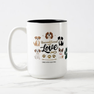 Pawfect-Liebe - 15 oz Zwei-Tonen-Tasse Zweifarbige Tasse