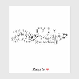 Pawfection One-Line Art – Minimalist Dog Lover Aufkleber