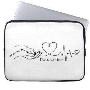 Pawfection One-Line Art – Minimalist Dog Lover Laptopschutzhülle