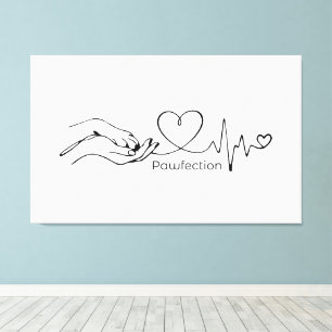 Pawfection One-Line Art – Minimalist Dog Lover Leinwanddruck