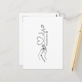 Pawfection One-Line Art – Minimalist Dog Lover Postkarte