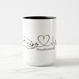 Pawfection One-Line Art – Minimalist Dog Lover Tasse
