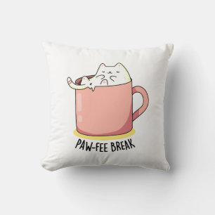 Pawfee Break Funny Cat Kaffee Pub Kissen
