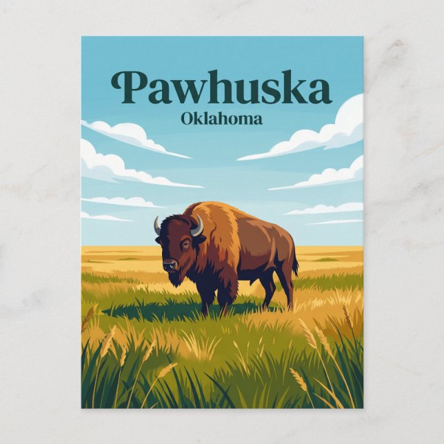 Pawhuska Oklahoma Postkarte (Vorderseite)