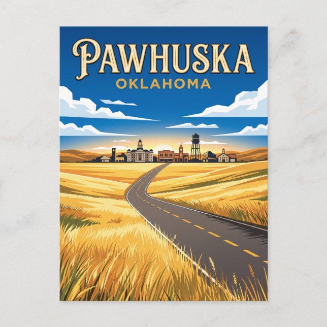 Pawhuska USA wird zu Postkarte (Vorderseite)