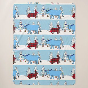 Pawl und Babe Weihnachtsdecke Sherpadecke