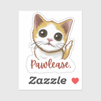 Pawlease Katzenaufkleber – Süße Augen, maximale Sc Aufkleber