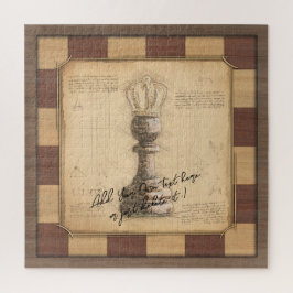 "Pawn King / Queen" Vintages Chessboard Player-Ges