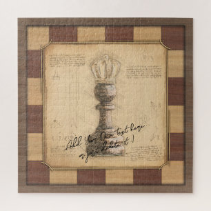 "Pawn King / Queen" Vintages Chessboard Player-Ges