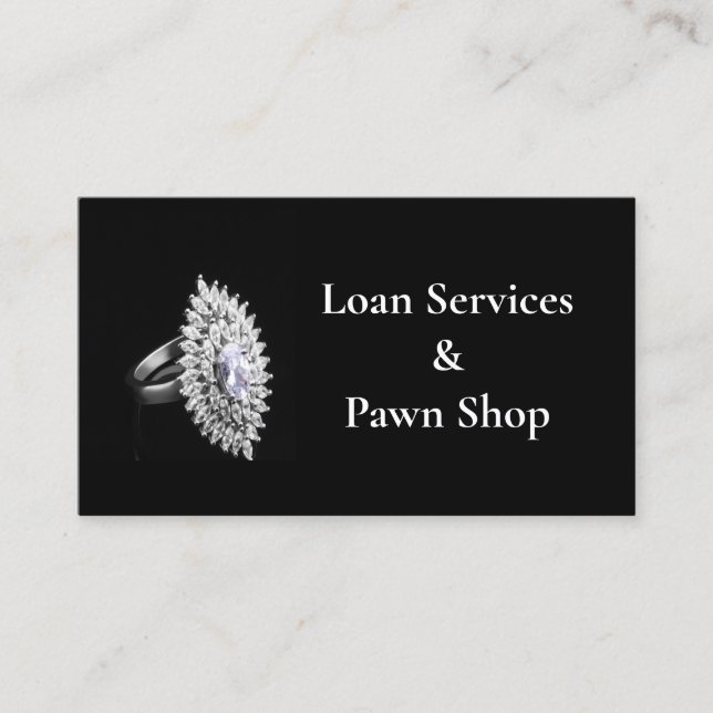 Pawn Shop Kauf, Verkauf, Darlehen und Hypothek Per Visitenkarte (Vorderseite)