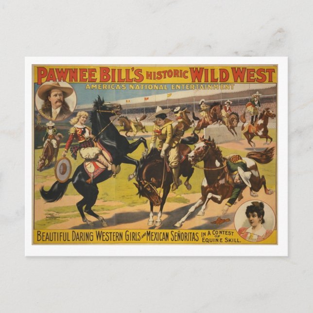 Pawnee Bill Wild West Show Postkarte (Vorderseite)