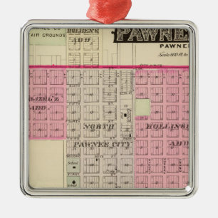 Pawnee-Stadt, Nebraska Silbernes Ornament