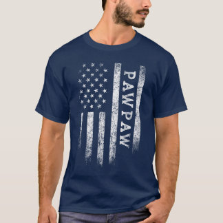 Pawpaw Amerikanische Flagge Pawpaw Geschenke Patri T-Shirt