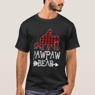 Pawpaw Bär Drei Knochen Roter Kariert Mama Weihnac T-Shirt