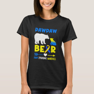 Pawpaw Bärenfamilie Matching Down Syndrome Awarene T-Shirt