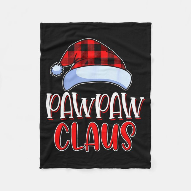 Pawpaw Claus Santa Familie passende Weihnachts-Pyj Fleecedecke (Vorderseite)