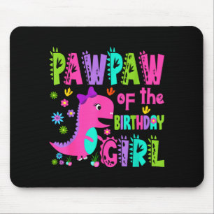 Pawpaw des Geburtstagsmädchens Saurus Rex Dinosaur Mousepad