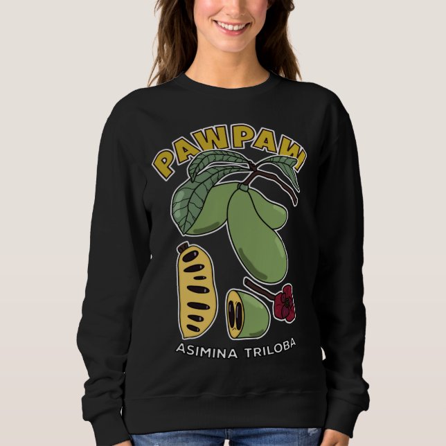 Pawpaw Frucht Tree Asimina Triloba Sweatshirt (Vorderseite)