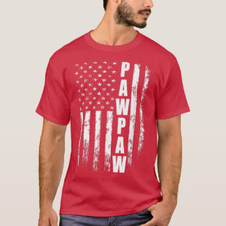 Pawpaw Gift America Flag Geschenk für Männer Vater T-Shirt