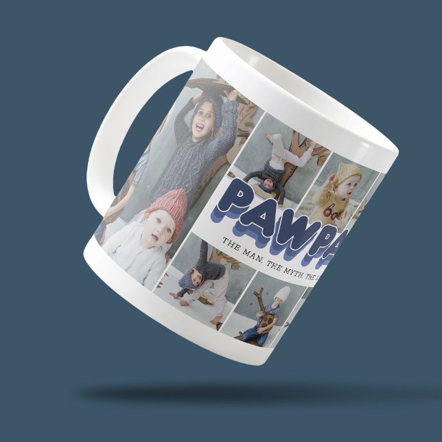 Pawpaw Homme Mythe Légende Photo Collage Café Mug (Créateur téléchargé)