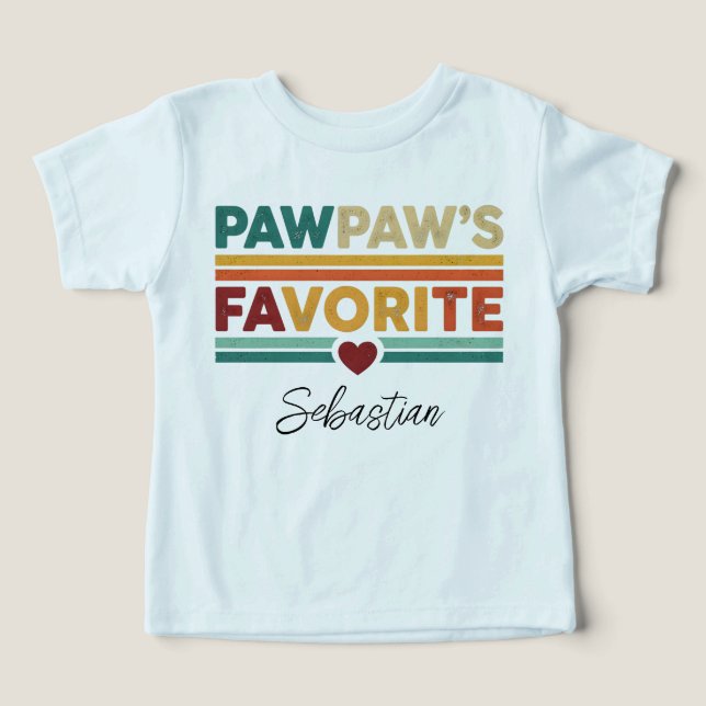 Pawpaw's Favorite Retro Simple Modern Script Name (Design Recto)